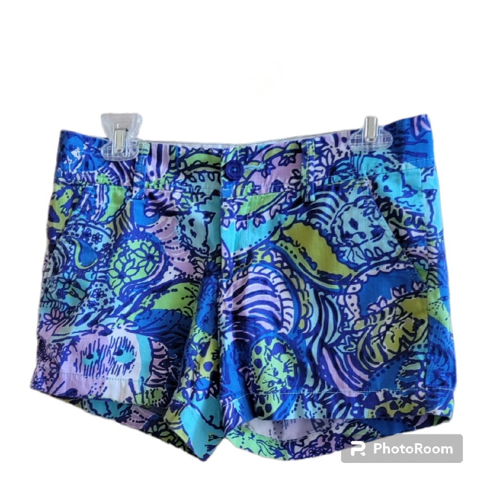 Lilly Pulitzer The Callahan Short Cattitude Print/Multicolor Size 2 Style 71357